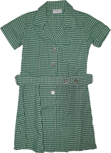 Green check 2025 school dress