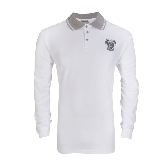 White Long Sleeve College Male Golf Shirt ( compulsory)
